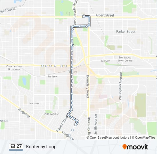 27 Bus Line Map