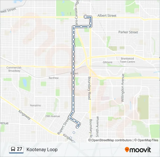 27 Bus Line Map