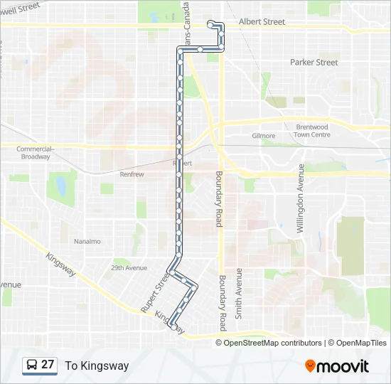 27 Bus Line Map