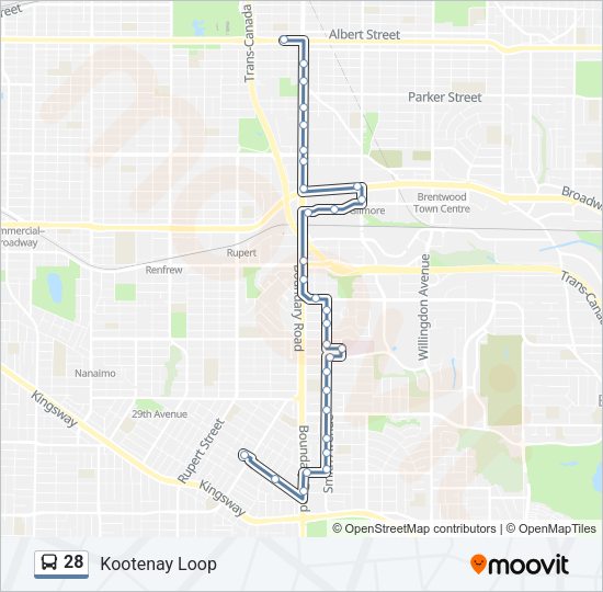 28 Bus Line Map