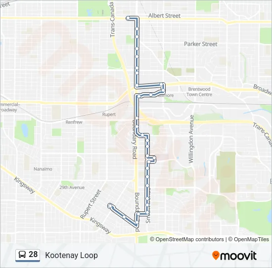 28 Bus Line Map