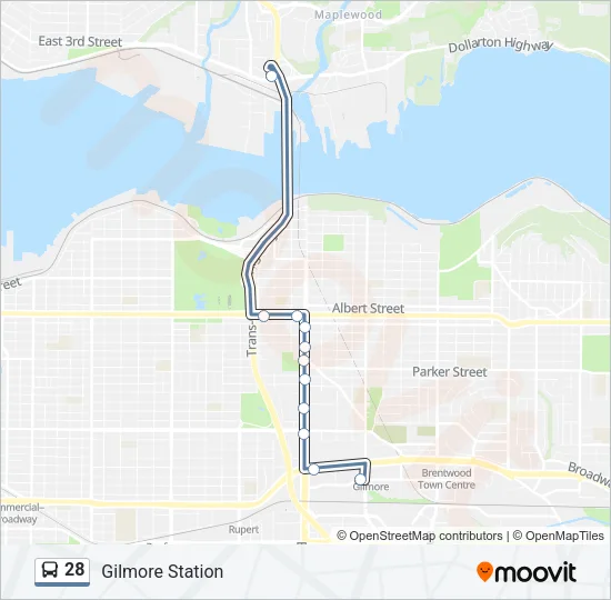 28 Bus Line Map