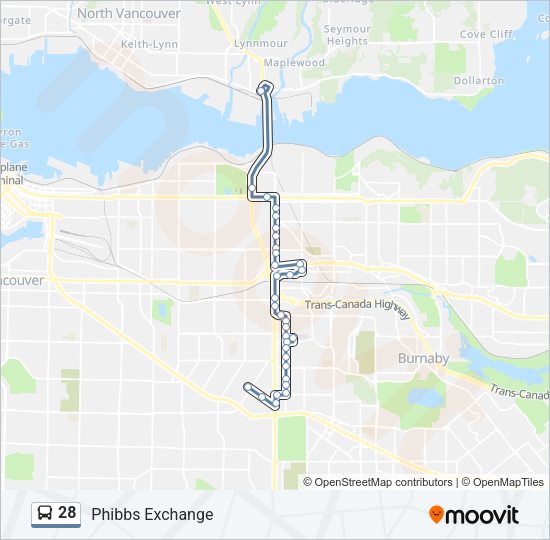 28 Bus Line Map