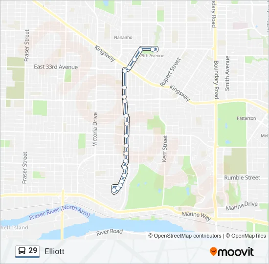 29 Bus Line Map