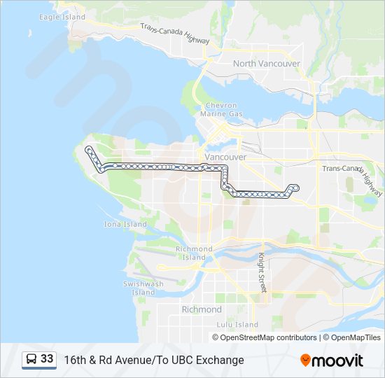 33 Bus Line Map