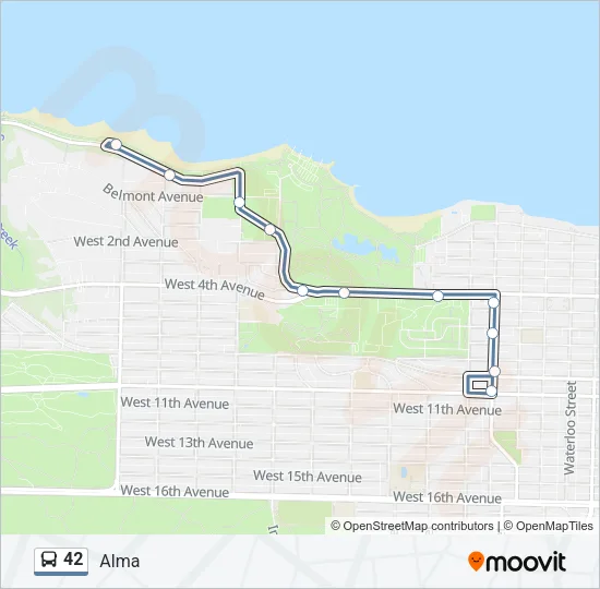 42 Bus Line Map