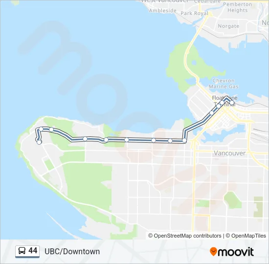 44 Bus Line Map