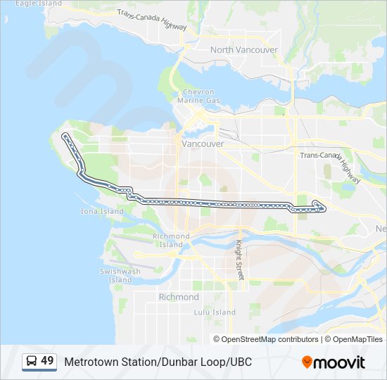 49 Bus Line Map