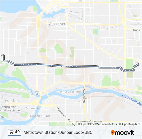 49 Bus Line Map