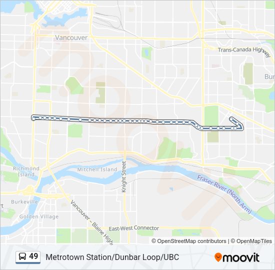 49 Bus Line Map