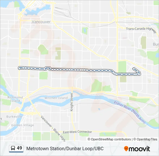 49 Bus Line Map