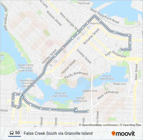 50 Bus Line Map