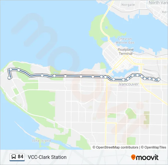 84 Bus Line Map