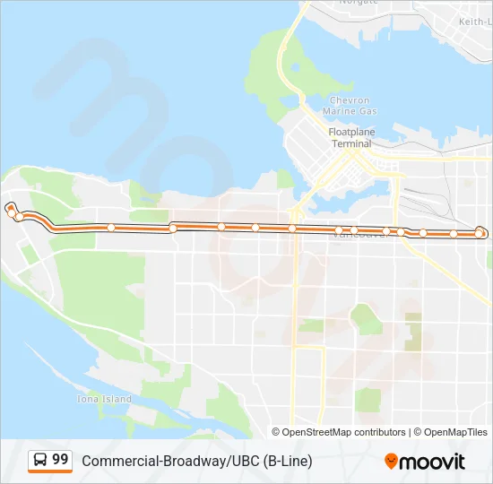 99 Bus Line Map