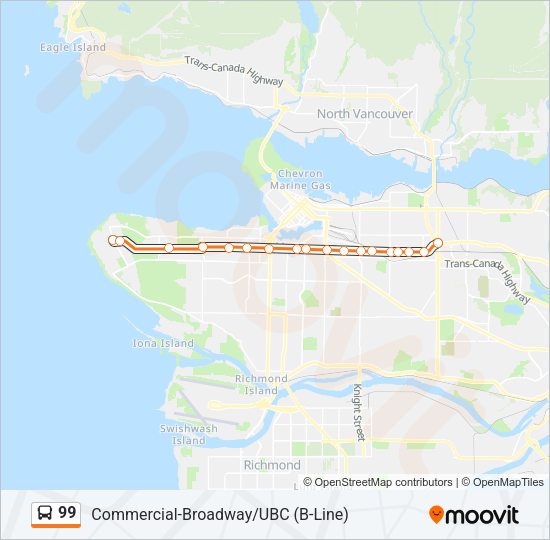 99 Bus Line Map