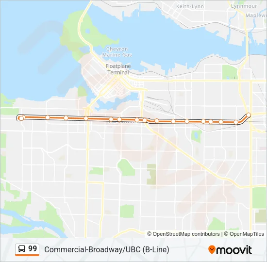 99 Bus Line Map