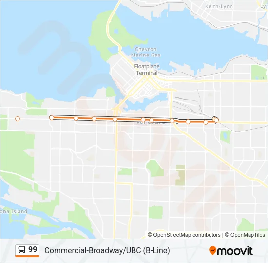 99 Bus Line Map