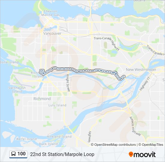 100 Bus Line Map