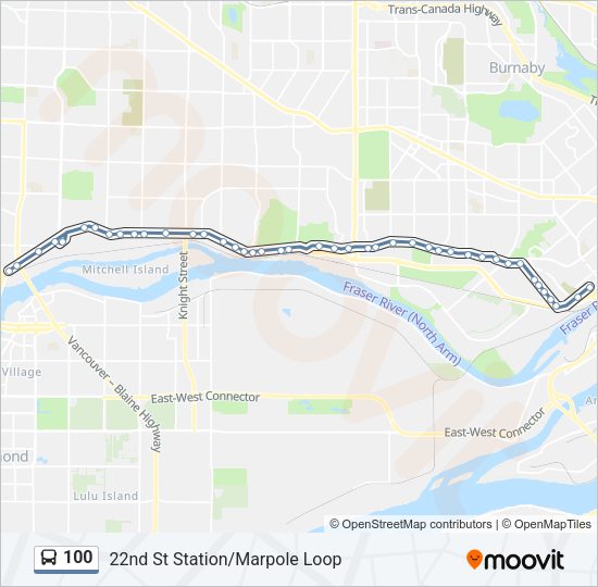 100 Bus Line Map
