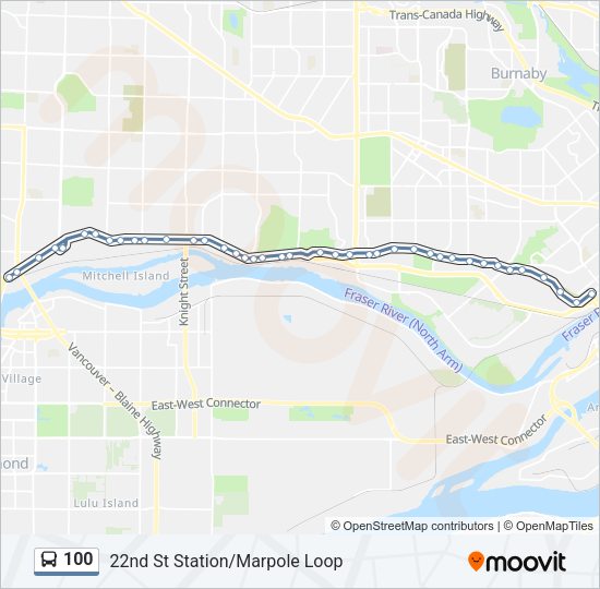 100 Bus Line Map