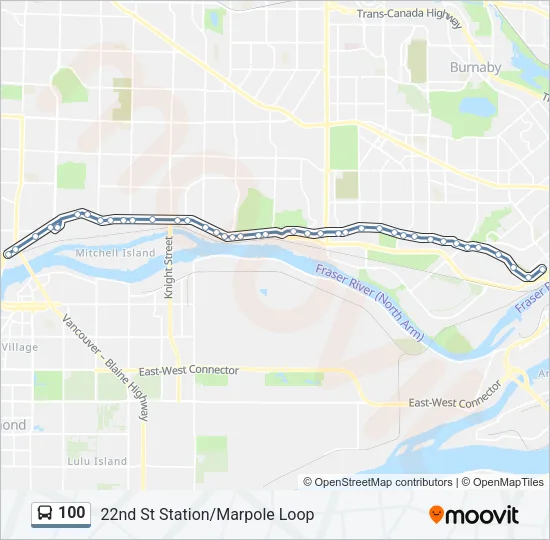 100 Bus Line Map