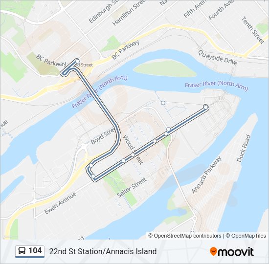 104 Bus Line Map