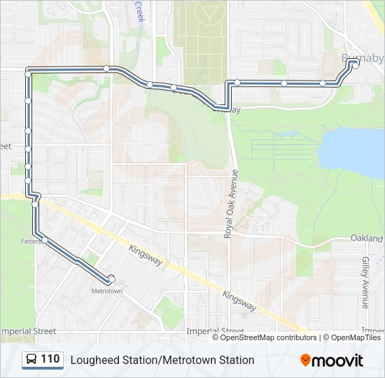 110 Bus Line Map