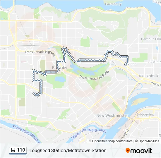 110 Bus Line Map
