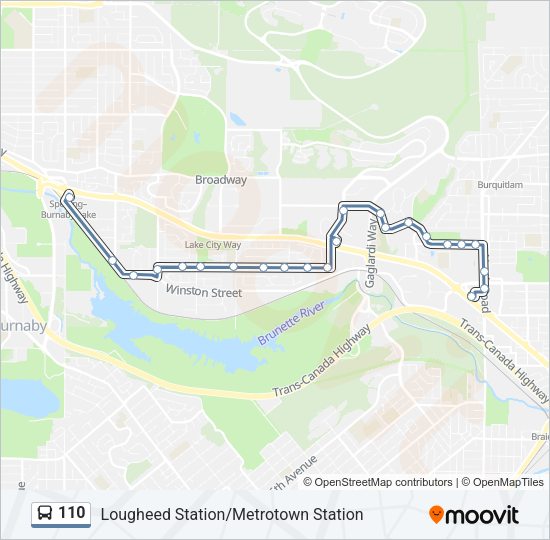 110 Bus Line Map