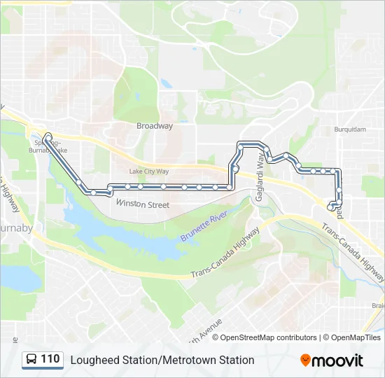 110 Bus Line Map