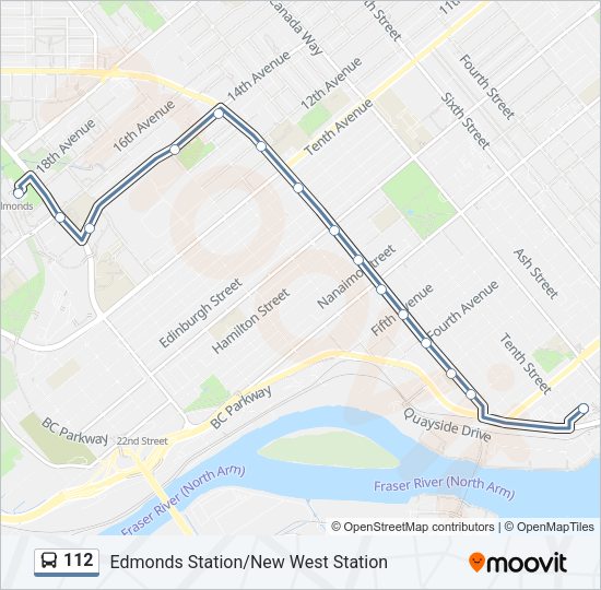 112 Bus Line Map