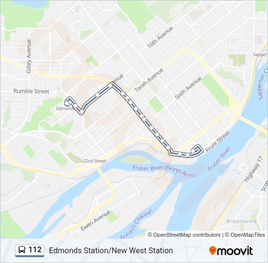 112 Bus Line Map