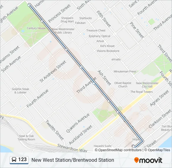 123 Bus Line Map