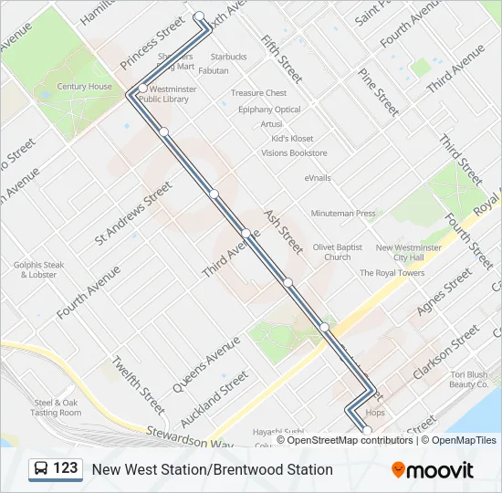 123 Bus Line Map