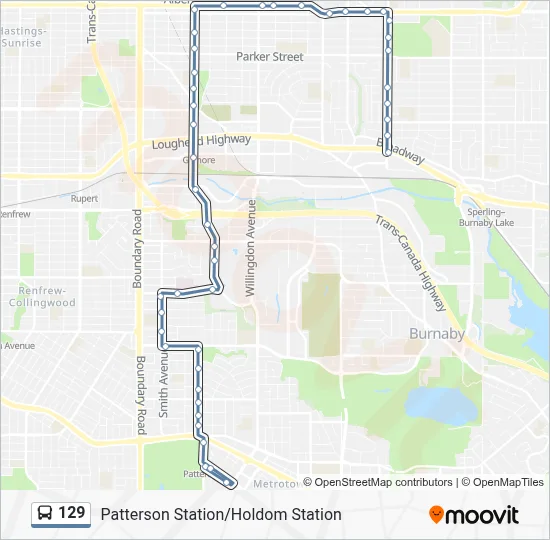 129 Route: Schedules, Stops & Maps - Patterson Station (Updated)