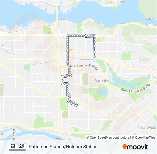 129 Bus Line Map