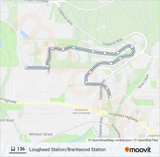 136 Bus Line Map