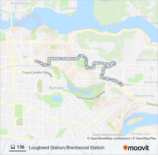 136 Bus Line Map
