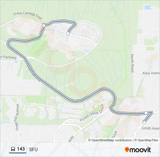 143 Bus Line Map