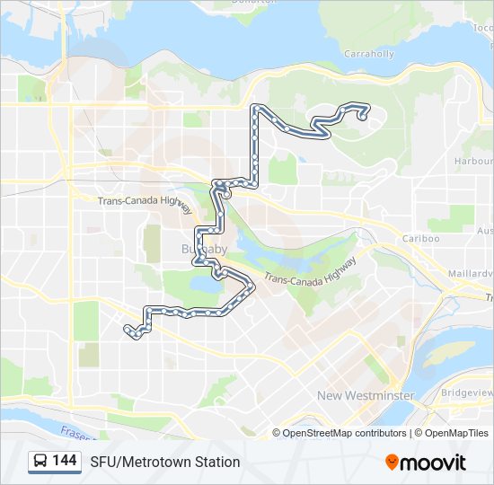 144 Bus Line Map