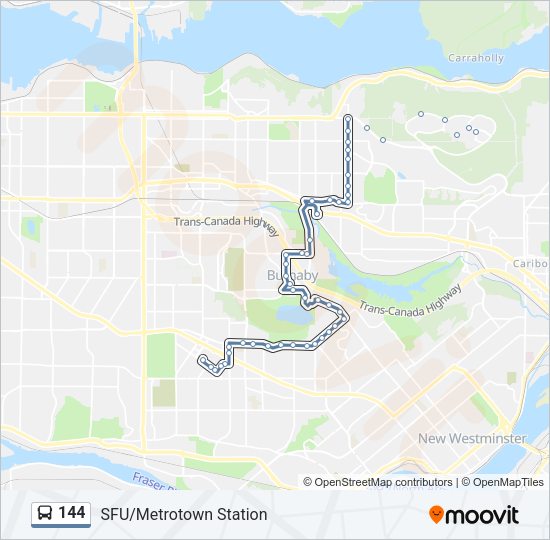 144 Bus Line Map