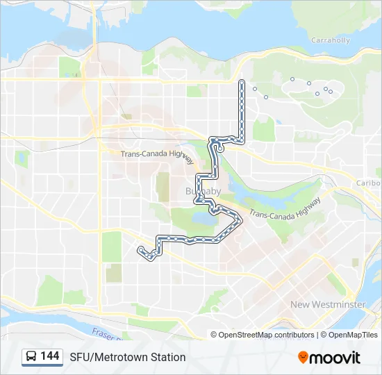144 Bus Line Map