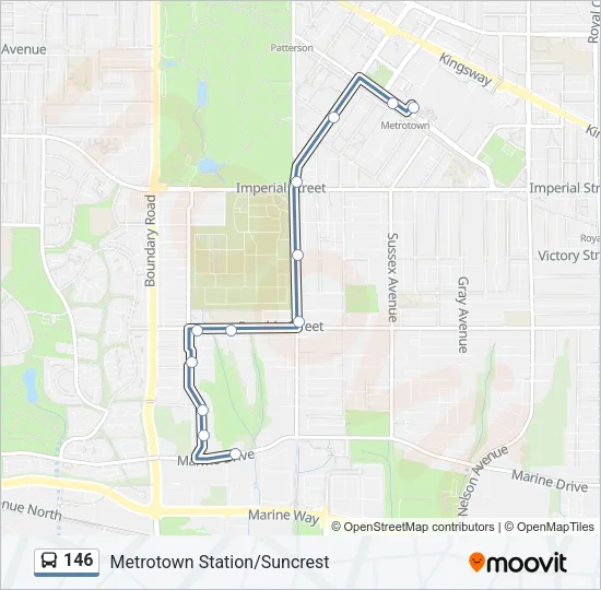 146 Bus Line Map