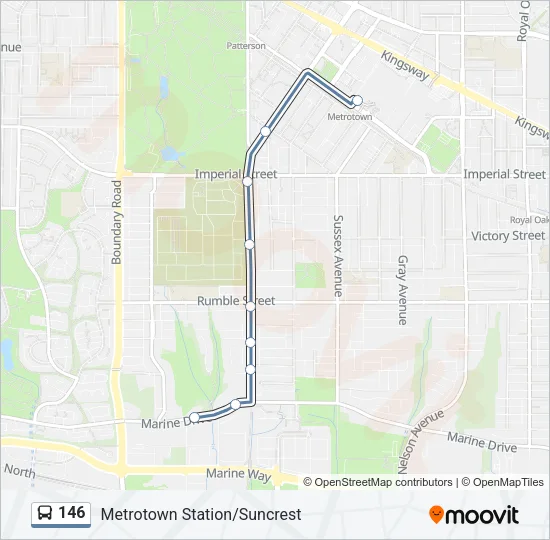 146 Bus Line Map