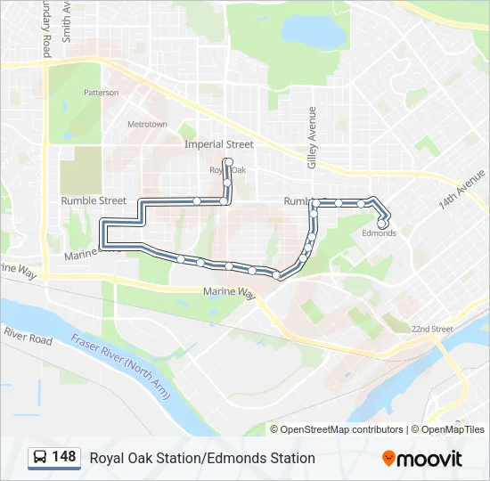 148 Bus Line Map