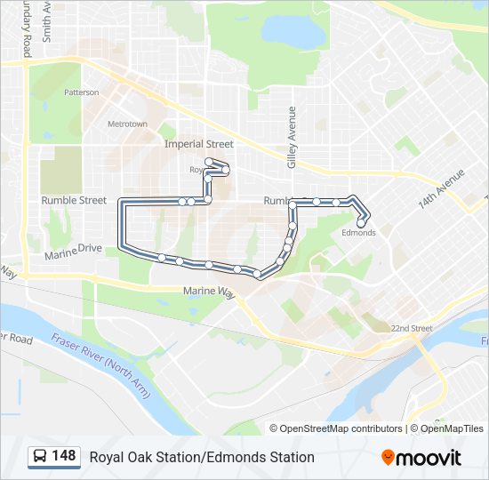 148 Bus Line Map