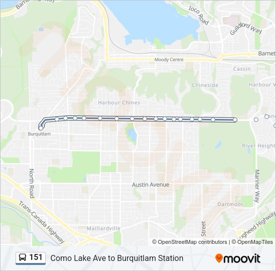151 Bus Line Map