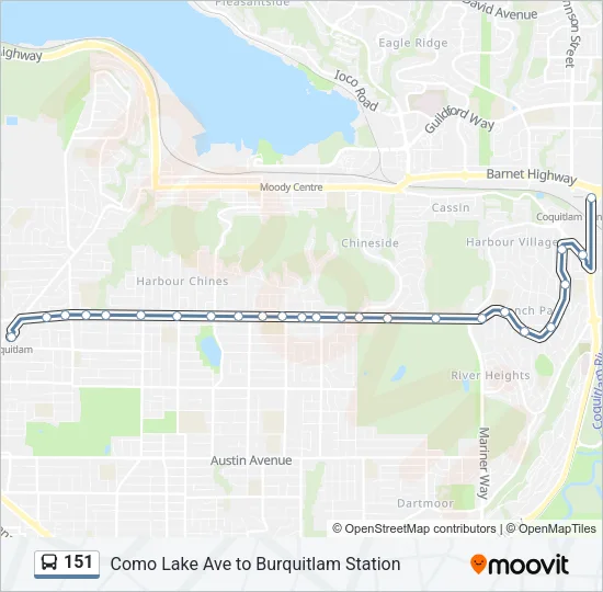 151 Bus Line Map