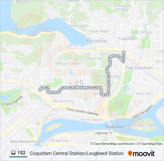 152 Bus Line Map