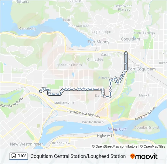152 Bus Line Map